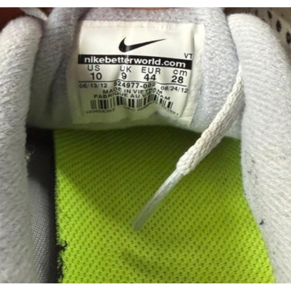 Nike Lunarglide 4 White‎ Grey Running Shoes Mens size 10 524977-002 - Picture 7 of 7